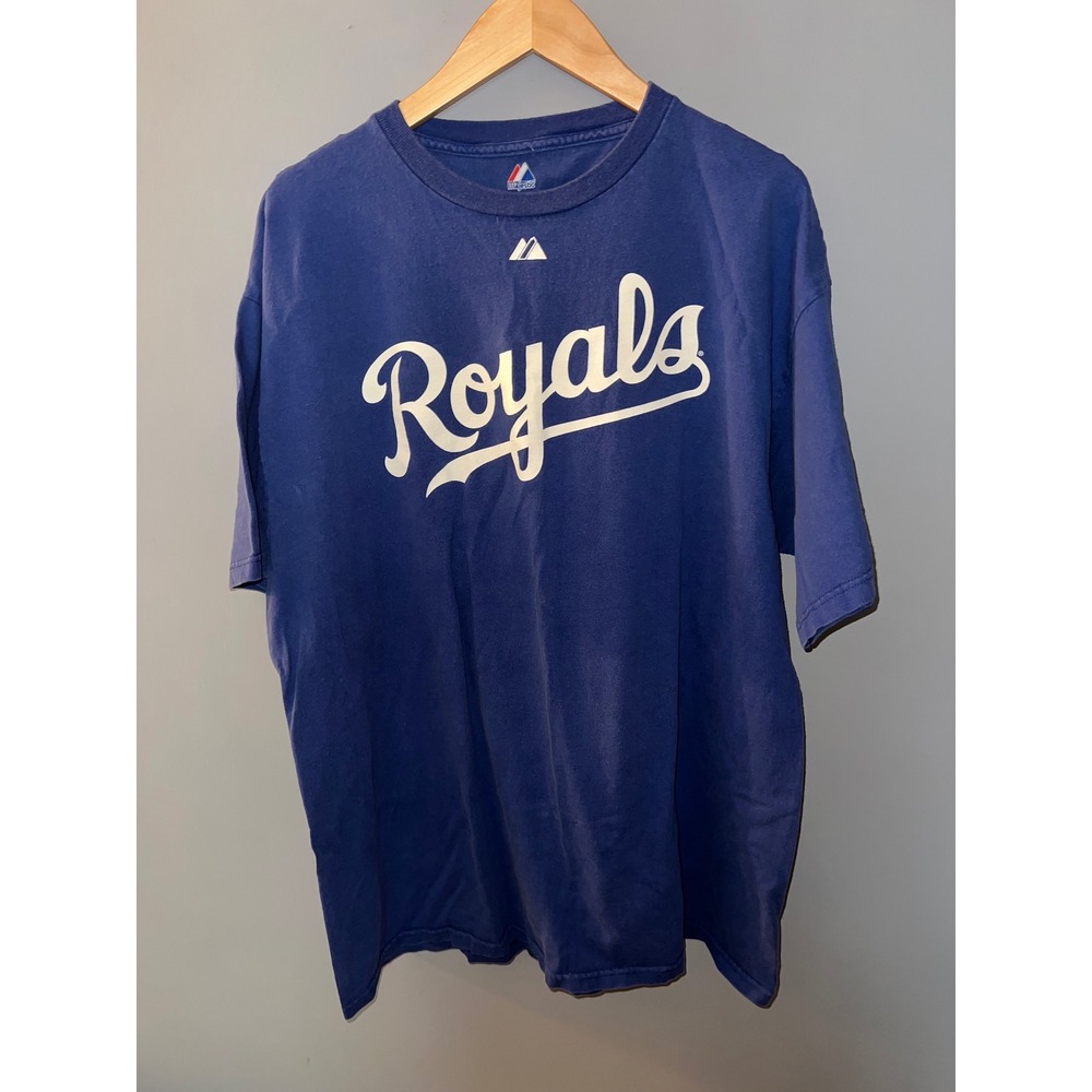 Majestic Kansas City Royals Jose Guillen 11 Blue Graphic‎ T-Shirt Mens XL MLB